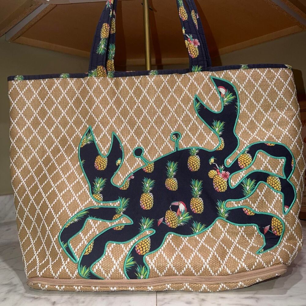 Rare Vera Bradley Toucan Seashore Tote in the "Toucan Party" pattern